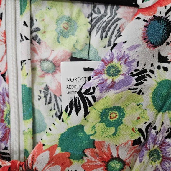 AFRM Revolve Collab Caprice Mini Dress in Summer Daisy Bouquet XS NEW - Picture 4 of 8